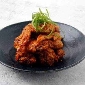 Freshly cooked chicken buffalo wings